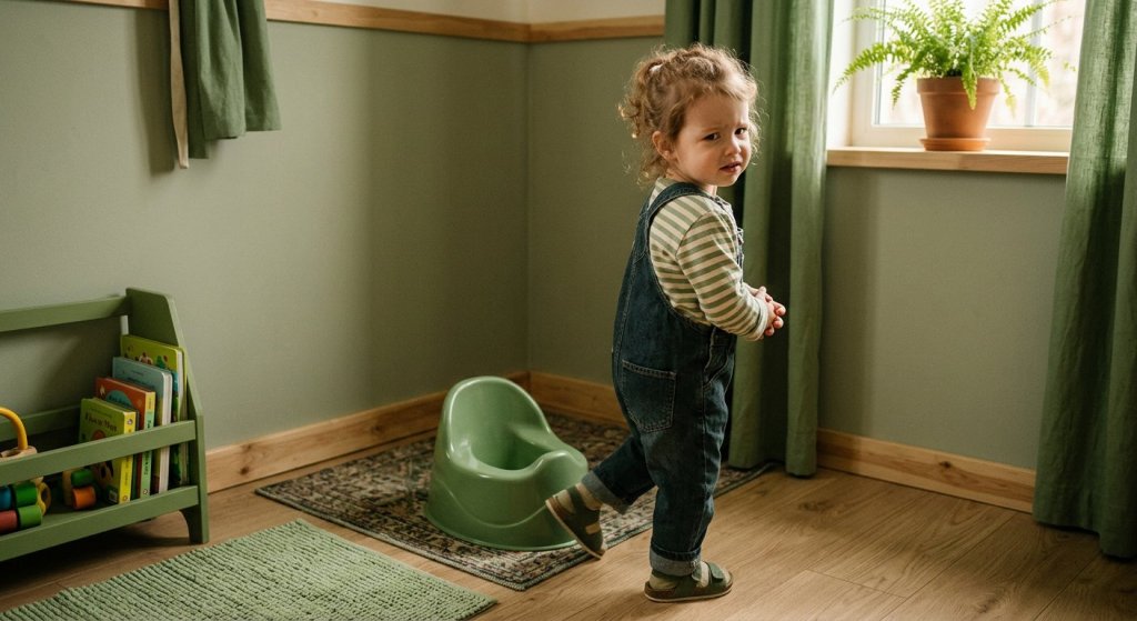 Enfant qui ne veut pas aller sur le pot